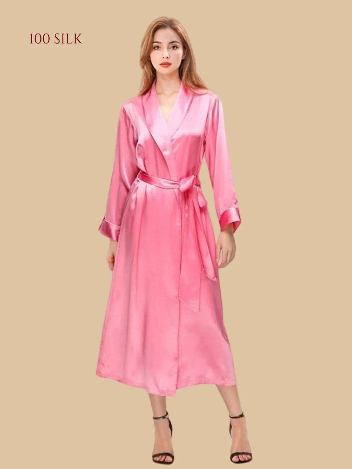 100% Mulberry Silk 16Momme Long Sleeve Women&