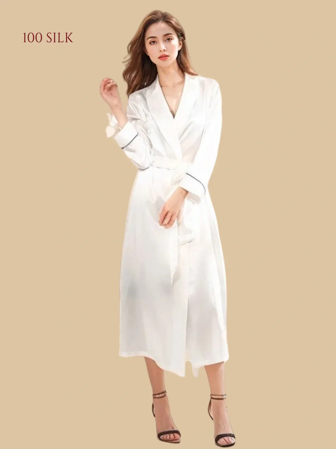 100% Mulberry Silk 16Momme Long Sleeve Women&